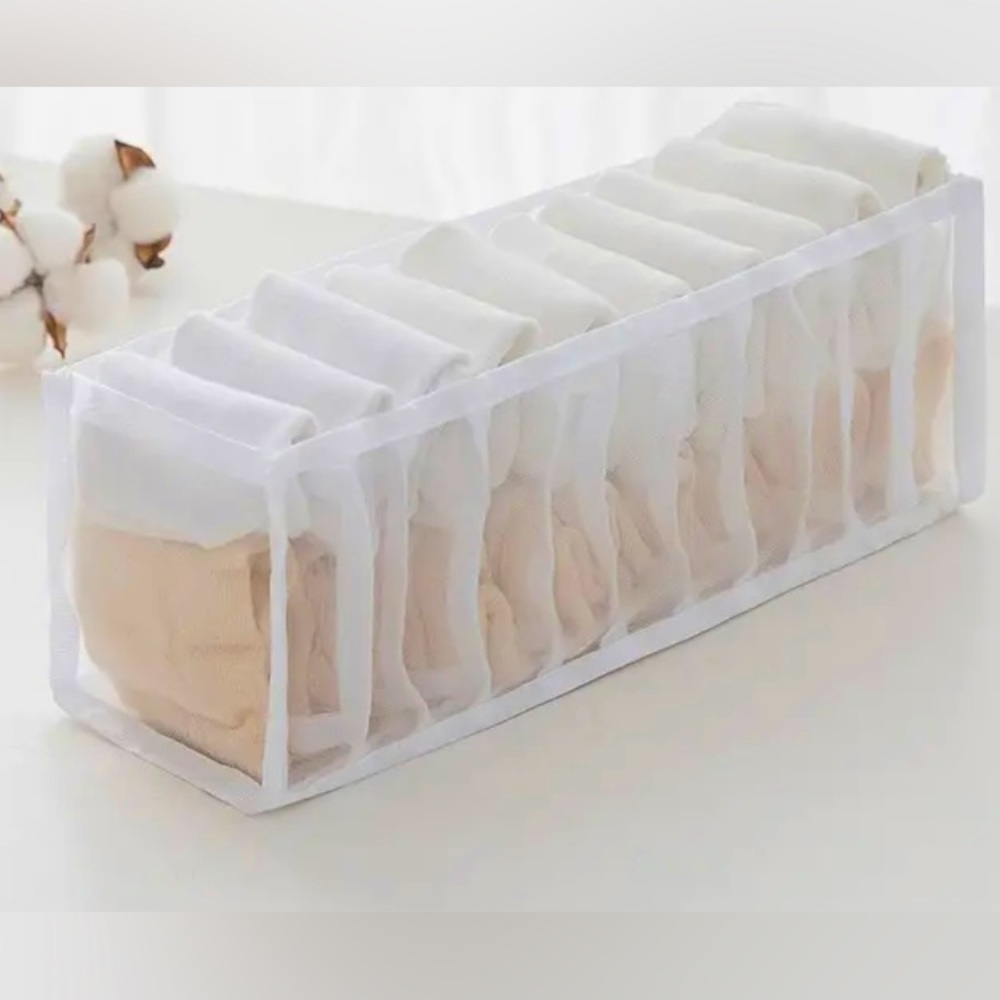 1Pc Multi-Grid Underwear Drawer Storage Box,Foldable also for socks. Organizer
